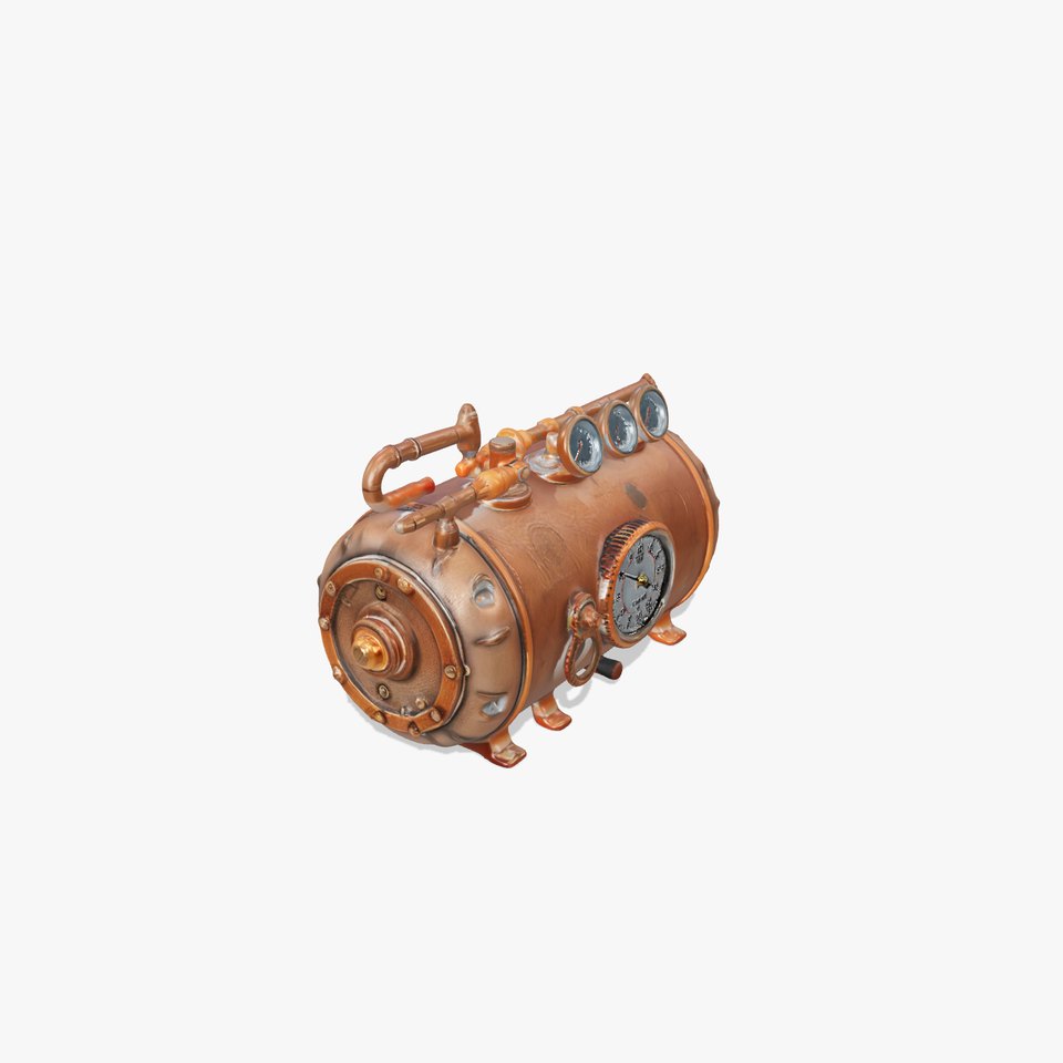 Steampunk Pressure Gauge Clock Model Pack